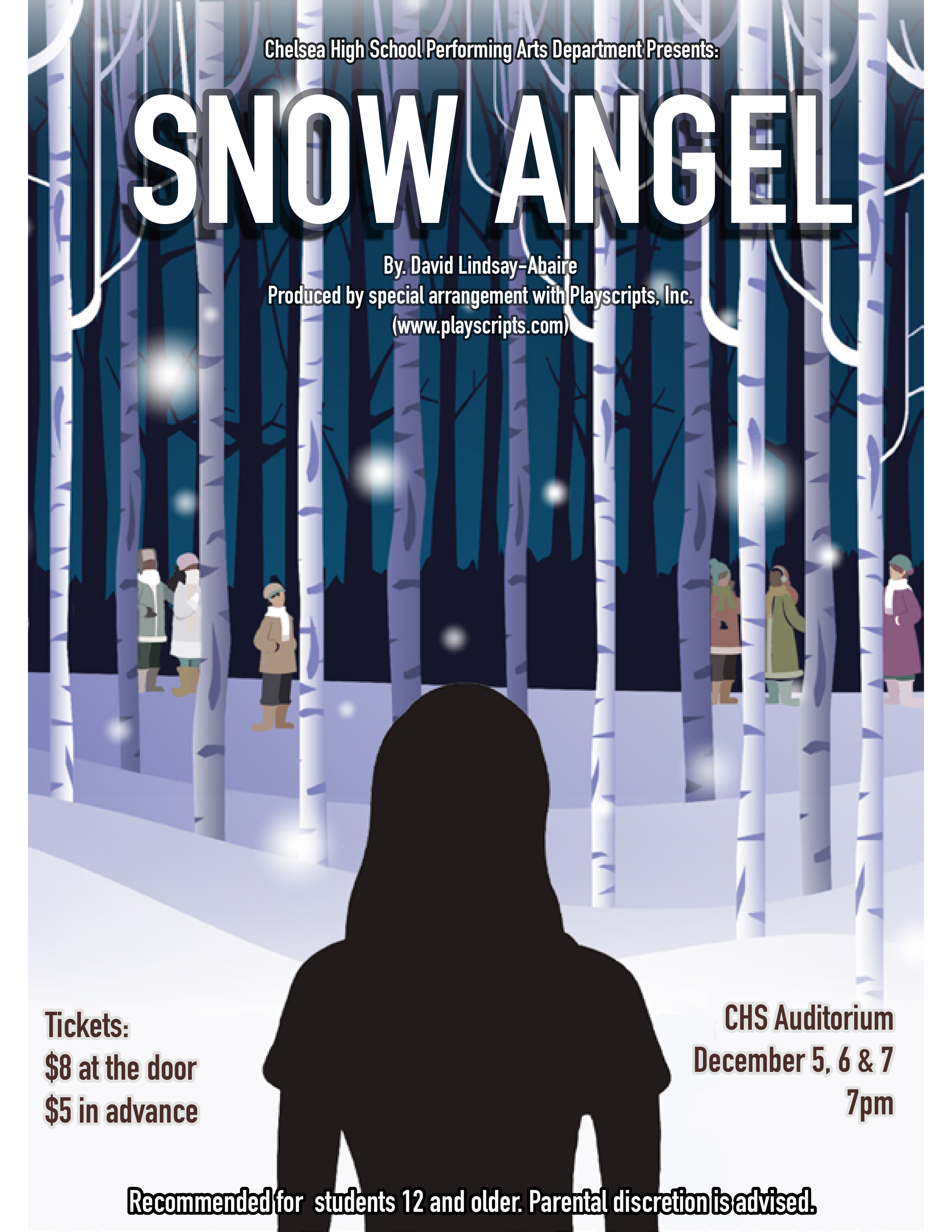 Advertisement of CHS' Performance of Snow Angel